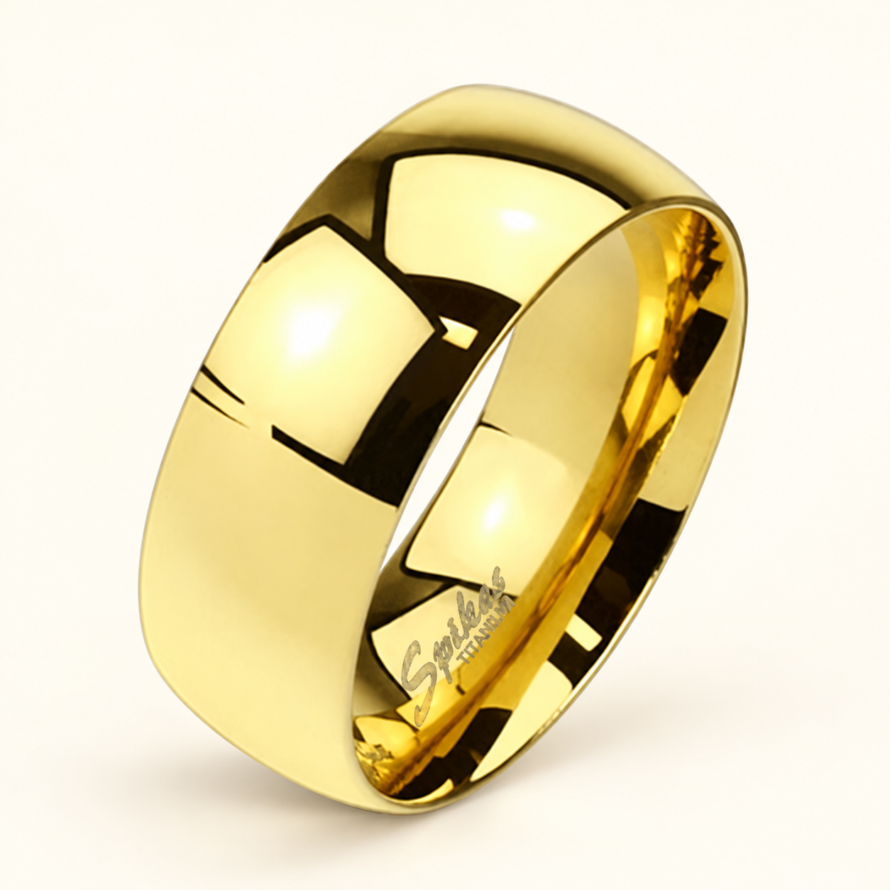 8mm Gold-Plated Titanium Comfort Band