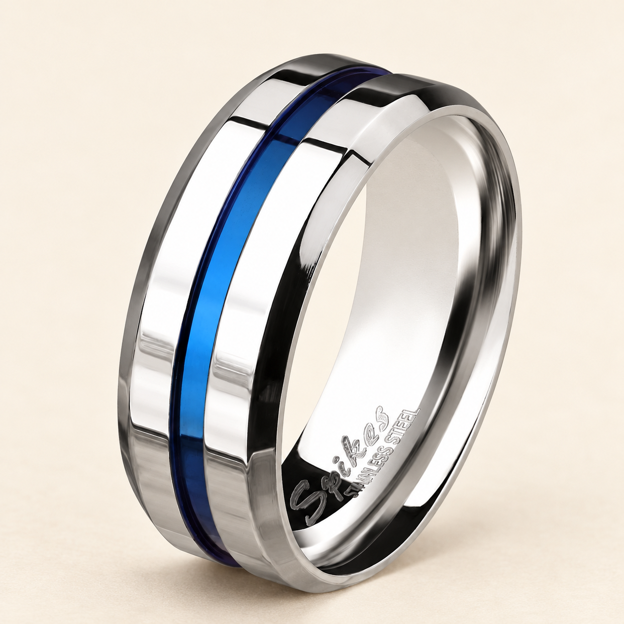 Thin Blue Line Stainless Steel Band