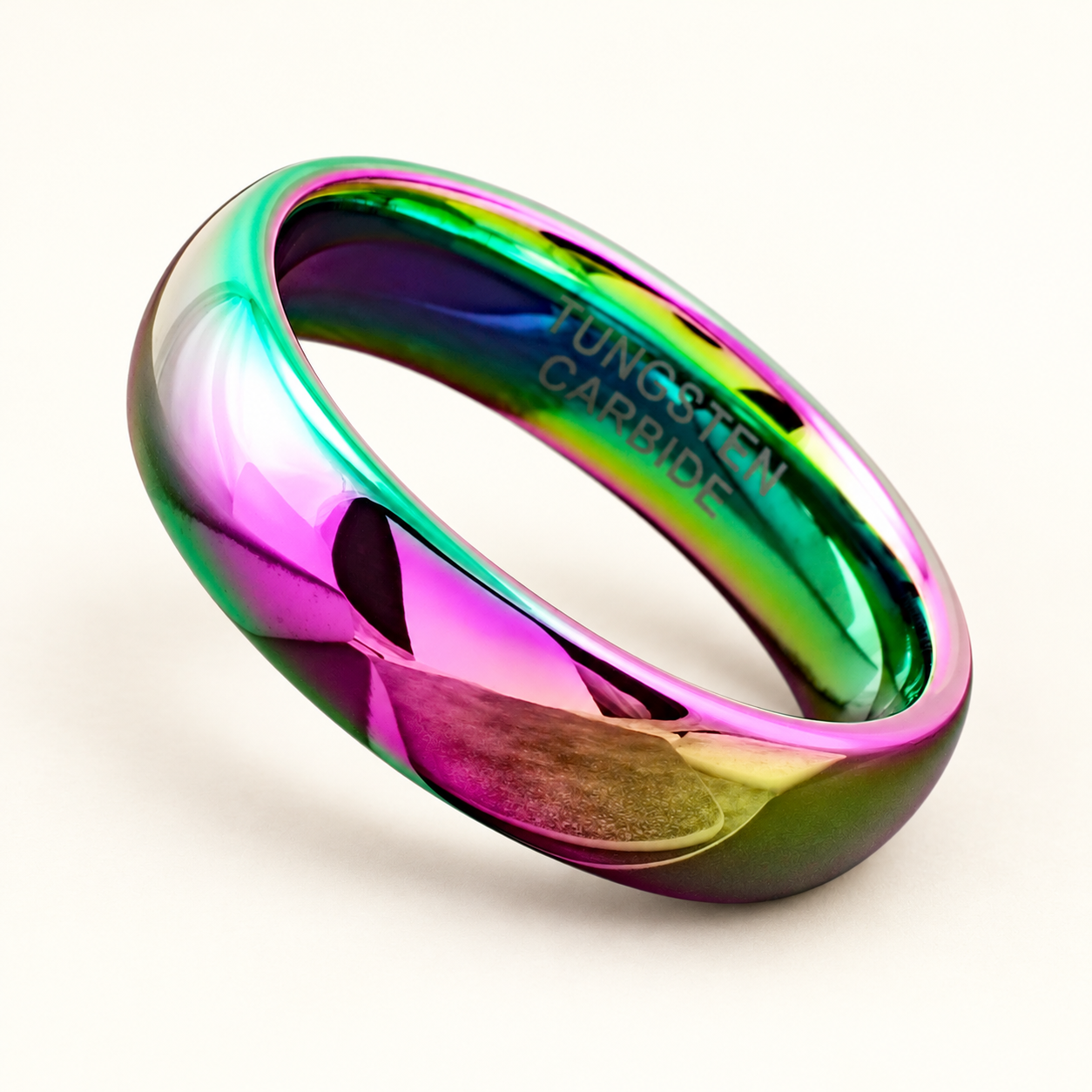 Rainbow Tungsten Comfort Band