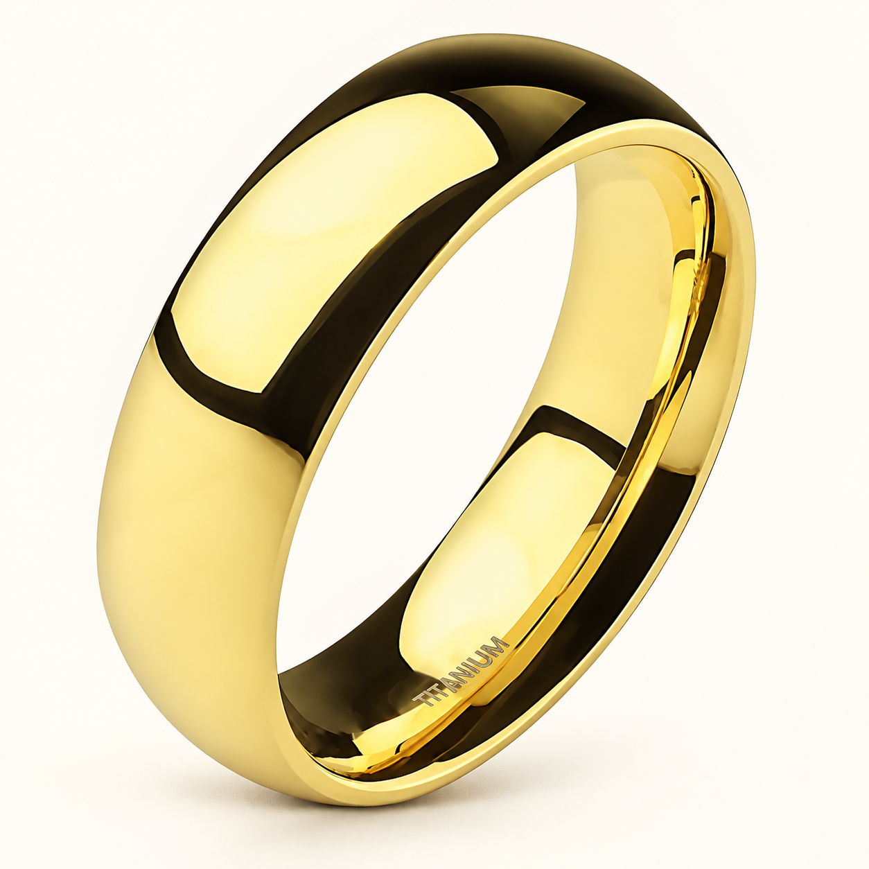 Gold-Plated Titanium Comfort Band