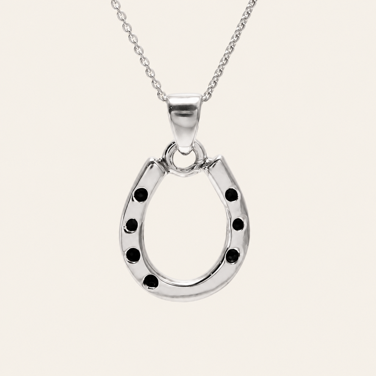 Polished Horseshoe Silver Pendant